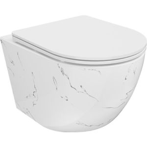 MEXEN - Lena Závesná WC misa vrátane sedátka s slow-slim, Duroplastu, biely kameň 30224093 vyobraziť