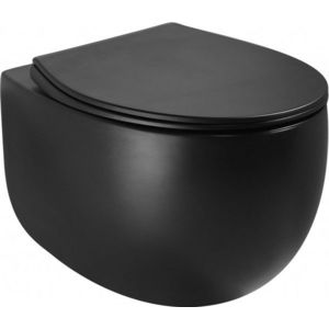 MEXEN - Egg Závesná WC misa vrátane sedátka s slow-slim, Duroplastu, čierny mat 30245070 vyobraziť