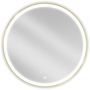 MEXEN - Esso zrkadlo s osvetlením 90 cm, LED 6000K zlatý rám 9825-090-090-611-50 vyobraziť