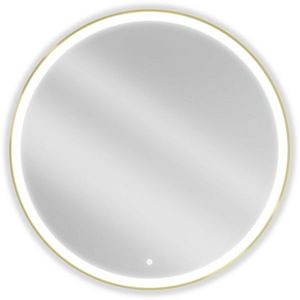 MEXEN - Esso zrkadlo s osvetlením 100 cm, LED 6000K zlatý rám 9825-100-100-611-50 vyobraziť