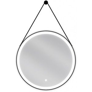 MEXEN - Reni zrkadlo s osvetlením, 60 cm, LED 6000K, čierny rám 9812-060-060-611-70 vyobraziť