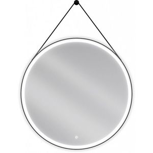 MEXEN - Reni zrkadlo s osvetlením, 90 cm, LED 6000K, čierny rám 9812-090-090-611-70 vyobraziť