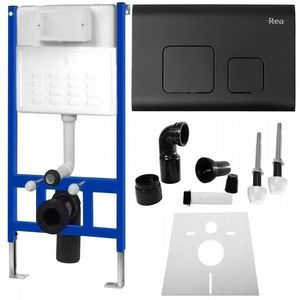 REA - Podomietkový WC systém + tlačidlá - F čierny KPL-90007 vyobraziť