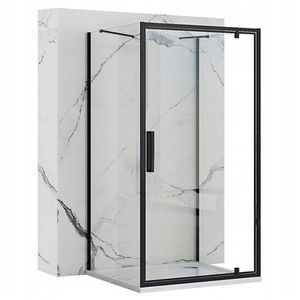 REA/S - Prístenná sprchová kabína Rapid Swing Black Dvere: 90 x Sprchová zástena: 100 KPL-009954 vyobraziť