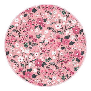 Ružový prateľný okrúhly koberec vhodný pre robotické vysávače ø 80 cm Comfort – Mila Home vyobraziť