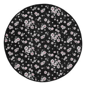 Čierny prateľný okrúhly koberec vhodný pre robotické vysávače ø 80 cm Comfort – Mila Home vyobraziť
