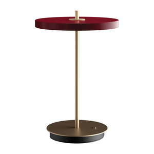 Červená LED stolová lampa so stmievačom s kovovým tienidlom (výška 31 cm) Asteria Move – UMAGE vyobraziť