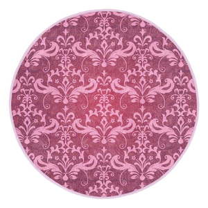 Ružový prateľný okrúhly koberec vhodný pre robotické vysávače ø 120 cm Comfort – Mila Home vyobraziť