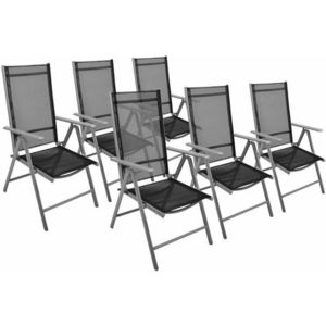 Garthen 38580 Záhradná súprava 6 x skladacie stoličky - čierna vyobraziť