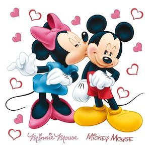 Samolepiaca dekorácia Minnie a Mickey, 30 x 30 cm vyobraziť