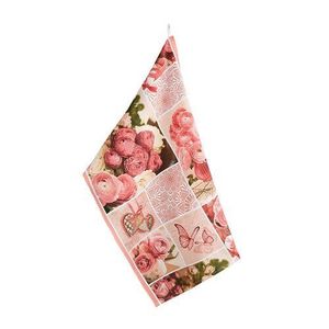 Bellatex Kuchynská utierka Patchwork ružová, 50 x 70 cm vyobraziť