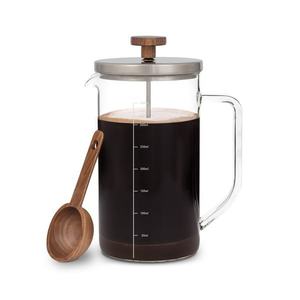 Klarstein Glaswerk Ristretto, french press, 0, 35 l, borosilikátové sklo, nehrdzavejúca oceľ, orechové drevo vyobraziť