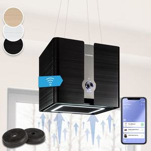 Klarstein Futurelight Smart, digestor, 42 cm, ostrovčekový, 420 m³/h, LED, nehrdzavejúca oceľ, čierny vyobraziť