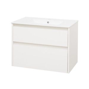 MEREO - Opto, kúpeľňová skrinka s keramickým umývadlom 81cm, biela CN911 vyobraziť