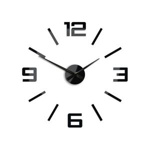Moderné nástenné hodiny XL BLACK HMCNH065-black (nalepovacie hodiny na stenu) vyobraziť