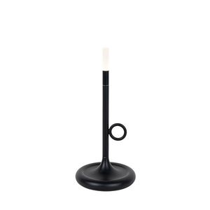 Vonkajšia stolová lampa čierna vrátane LED s dobíjacím dotykovým stmievačom - Sjarel vyobraziť