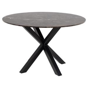 Okrúhly jedálenský stôl Heaven 120 cm hnedý mramor vyobraziť