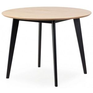 Okrúhly jedálenský stôl Roxy 105 cm hnedý/čierna vyobraziť