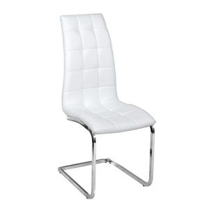 KONDELA Dulcia jedálenská stolička biela / chrómová vyobraziť