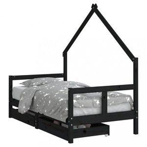 Detská domčeková posteľ so šuplíkmi Dekorhome 80 x 160 cm vyobraziť