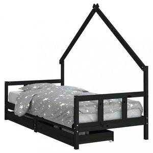 Detská domčeková posteľ so šuplíkmi Dekorhome 90 x 190 cm vyobraziť