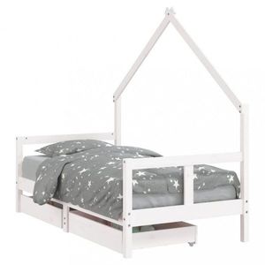 Detská domčeková posteľ so šuplíkmi Dekorhome 80 x 160 cm vyobraziť