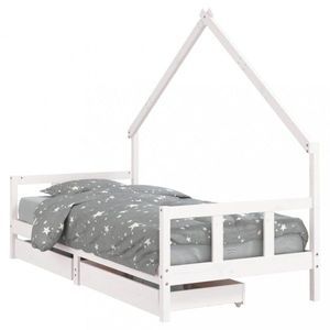Detská domčeková posteľ so šuplíkmi Dekorhome 90 x 200 cm vyobraziť
