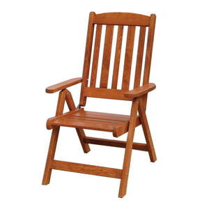 Hnedá drevená záhradná stolička Luisa – Rojaplast vyobraziť