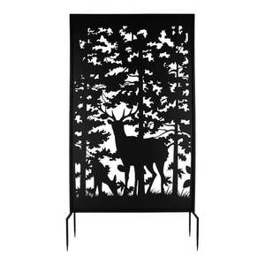 Čierna kovová balkónová zástena 100x186 cm Deer – Esschert Design vyobraziť