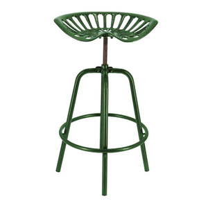Zelená kovová záhradná barová stolička Traktor – Esschert Design vyobraziť