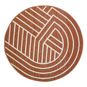Detský koberec v tehlovej farbe ø 130 cm Elodia Rouille – Nattiot vyobraziť