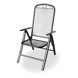 Čierna kovová záhradná stolička – Rojaplast vyobraziť