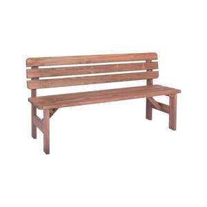 Hnedá drevená záhradná lavica Miriam – Rojaplast vyobraziť