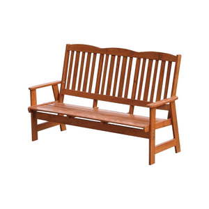 Hnedá drevená záhradná lavica Luisa – Rojaplast vyobraziť