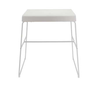 Biely kovový jedálenský stôl 58x75 cm A-Café – Zone vyobraziť