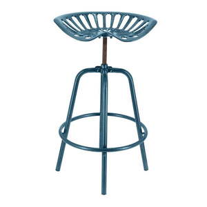 Modrá kovová záhradná barová stolička Traktor – Esschert Design vyobraziť