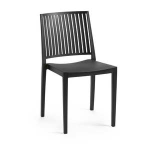 Čierna plastová záhradná stolička Bars - Rojaplast vyobraziť