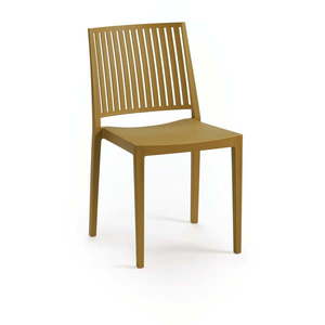 Hnedá plastová záhradná stolička Bars - Rojaplast vyobraziť