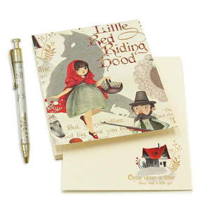 Poznámkový blok s perom 50 stránok formát A6 Little Red Riding Hood – Kartos vyobraziť