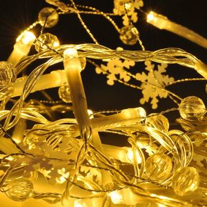 Solight LED vianočná reťaz s ozdobnými príveskami - 2m, vnútorná, 2x AA, teplá biela 1V235 vyobraziť