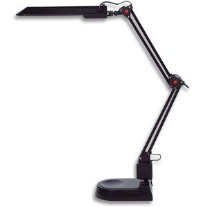 Ecolite Čierna LED stolová lampa 8W s nastaviteľnými polohovacími kĺbmi L50164-LED/CR vyobraziť