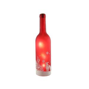 SVENSKA LIVING Vianočná dekoračná fľaša LED 29cm červená vyobraziť