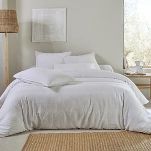 Jednofarebné obojstranná posteľná bielizeň opraný ľan a bavlna vyobraziť