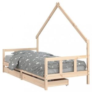 Detská domčeková posteľ so šuplíkmi Dekorhome 80 x 200 cm vyobraziť
