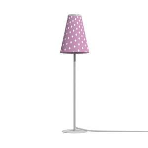 Euluna Stolová lampa Trifle, ružová/biela s bodkami vyobraziť