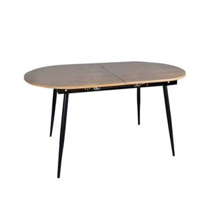 KONDELA Jedálenský stôl, rozkladací, dub/čierna 150-190x75 cm, TAMERON vyobraziť