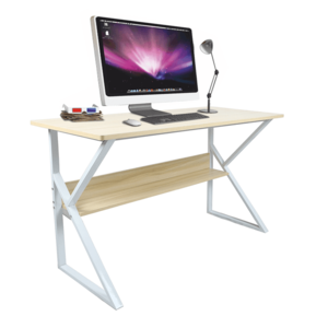 Písací stôl s policou, dub prírodný/biela, TARCAL 100 vyobraziť