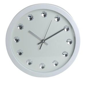 Nástenné hodiny Krystal 30 cm biele vyobraziť