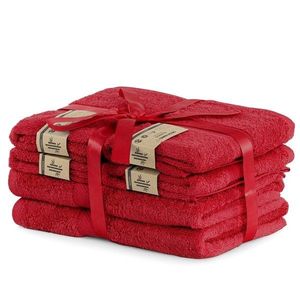 Sada 2 osušek a 4 ručníků DecoKing Bella červených vyobraziť