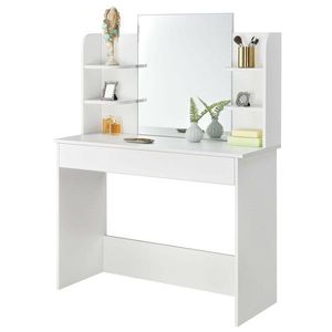 Toaletný stolík so zrkadlom Poly biely vyobraziť